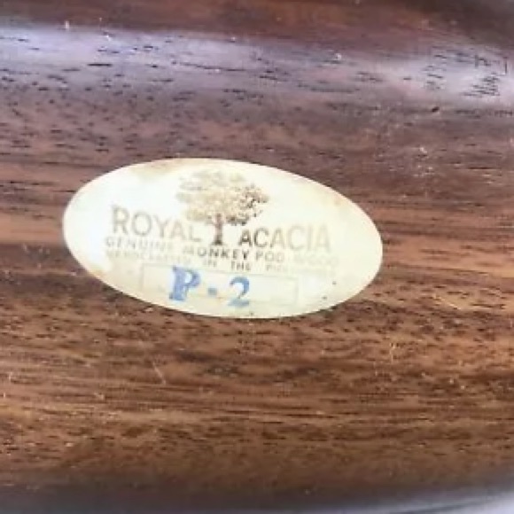 Royal Acacia Monkey Wood Two Vintage Serving Pieces - Picture 3 of 9